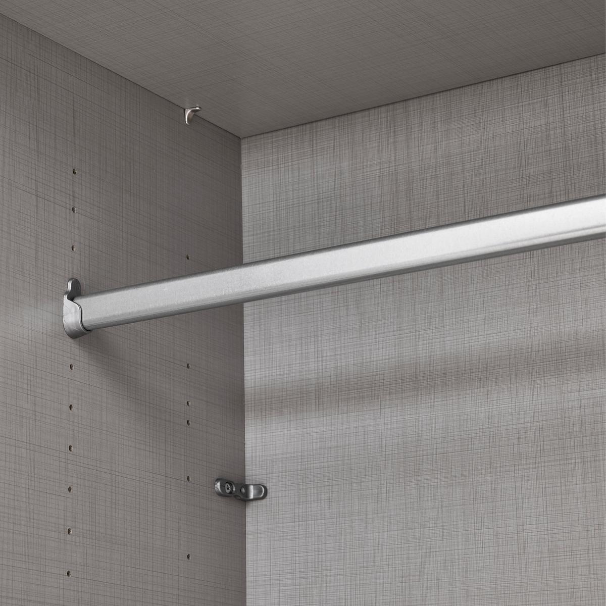 Šatníková skriňa NEW YORK - čierna/sivá, Konventionell, kov/kompozitné drevo (90/236/58cm)