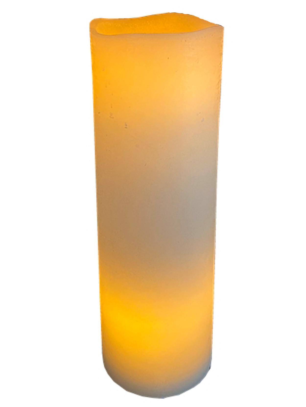 sviečka s LED diódou RENE - M - biela, plast/prírodné materiály (10/30cm) - Mömax