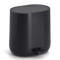 Treteimer aus Kunststoff Schwarz, ca. 6L - Schwarz, Basics, Kunststoff (26/22,5/26,5cm) - Zeller Present