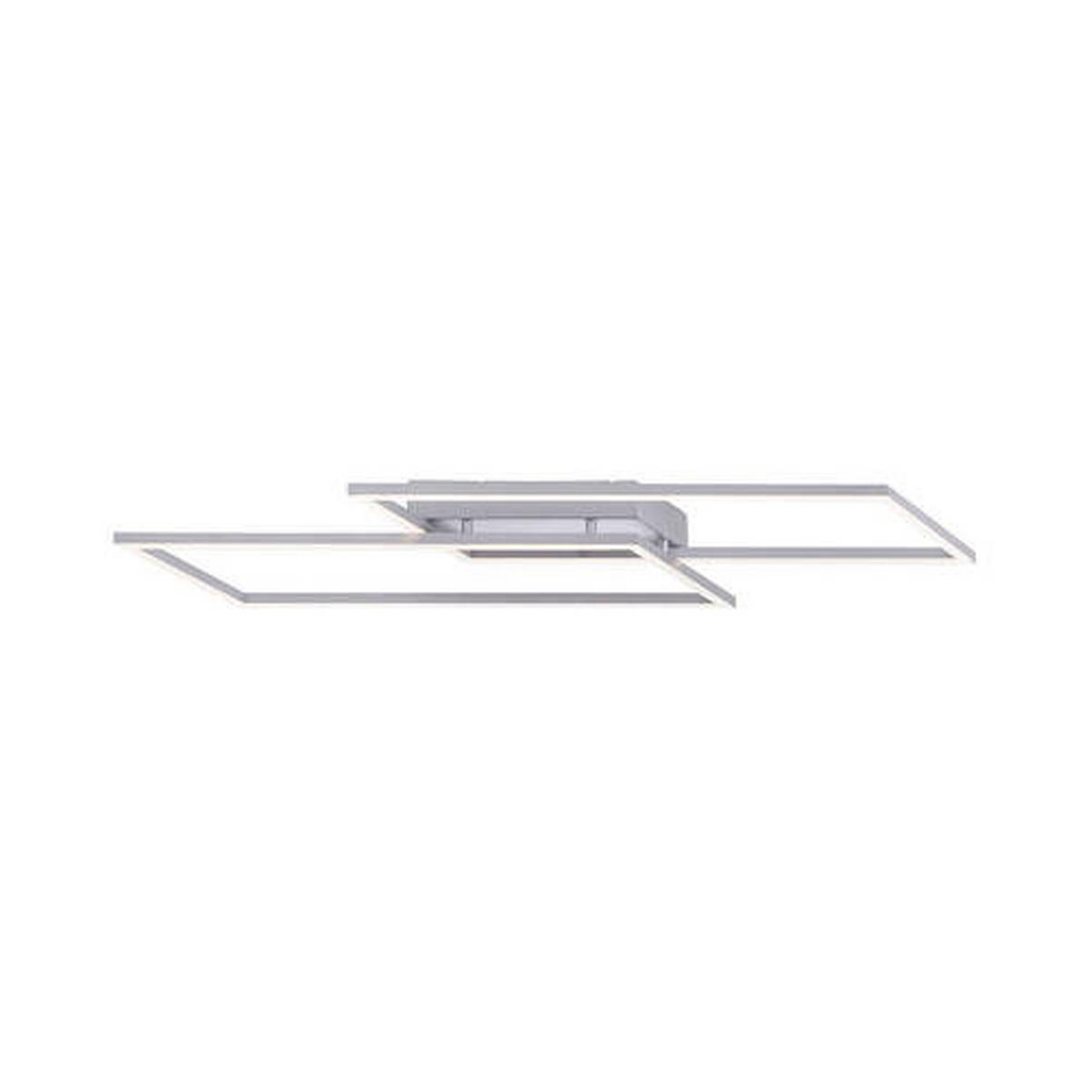 LED-Deckenleuchte Inigo L: 83,6 cm mit Memory-Funktion - Chromfarben/Nickelfarben, Design, Kunststoff/Metall (83,6/24,2/6,8cm) - Paul Neuhaus