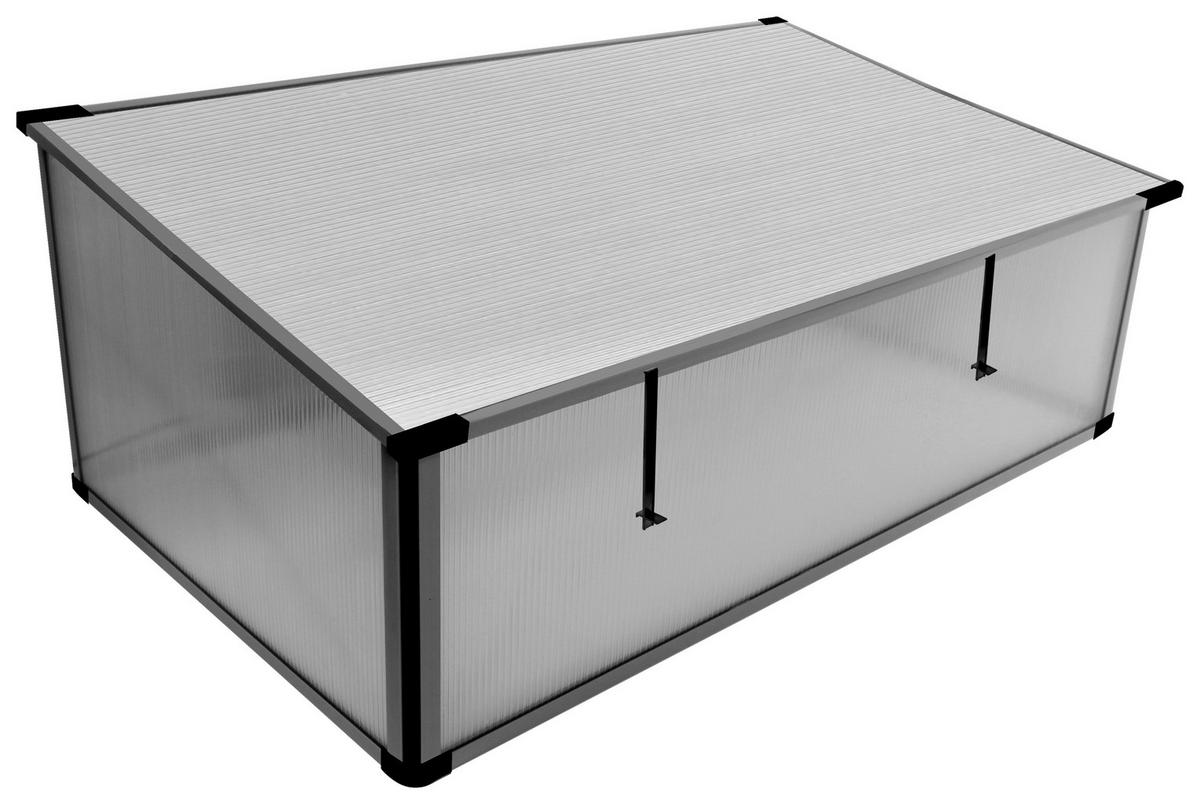 Frühbeet Levana 95x36,5x55 Cm Mit Klappöffnung - Hellgrau, Basics, Kunststoff (95/36,5/55cm)