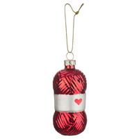Vánoční ozdoba na stromeček FIGURES -PAZ- - červená, sklo (4,5/11cm) - Mömax