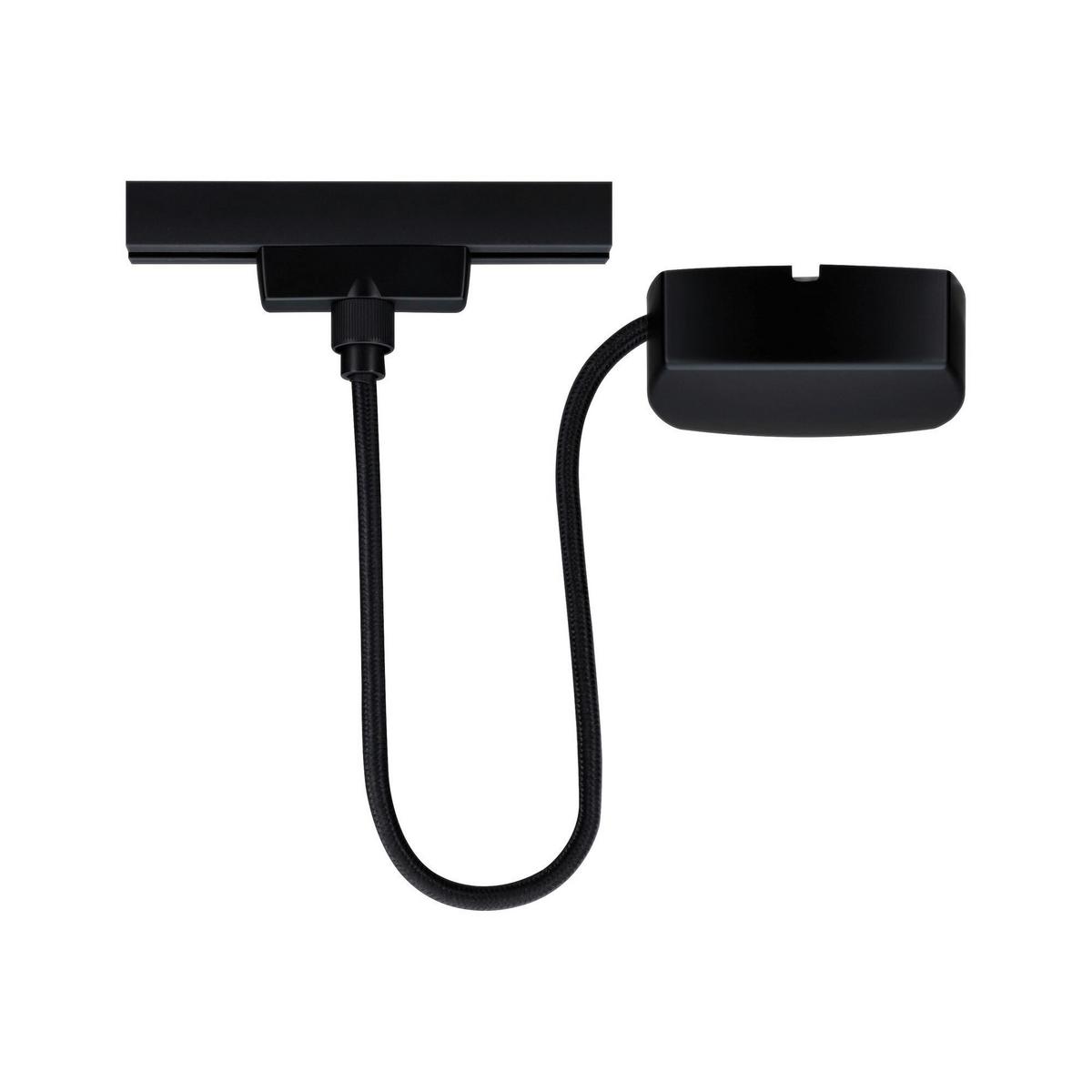 Schienensystem Urail Einspeiser 96916 Schwarz - Schwarz, Design, Kunststoff/Metall (100/16,5/3,0cm) - Paulmann