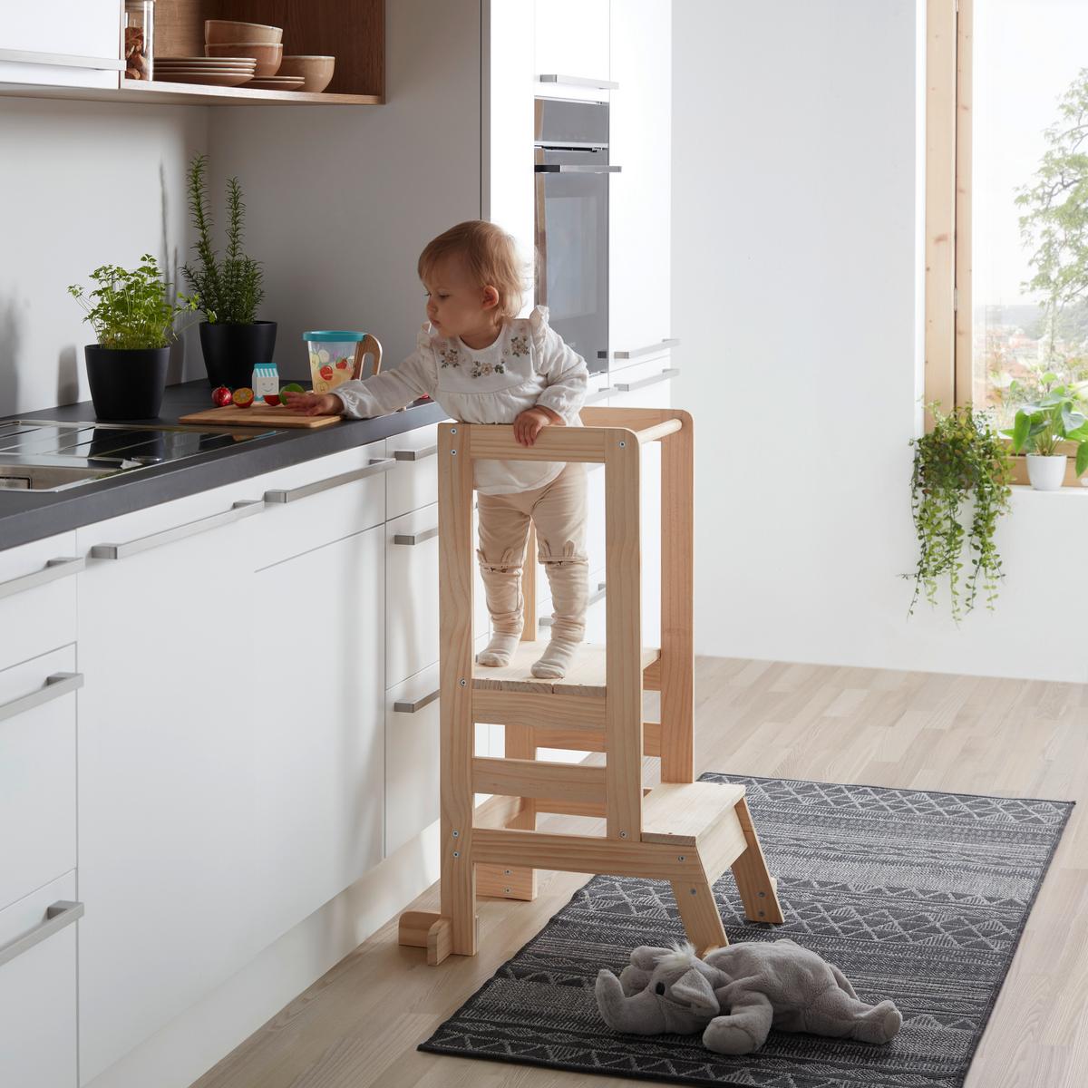 Učící věž EMMY přírodní barva - přírodní barvy, Konvenční, dřevo (39/90/51cm) - Mömax