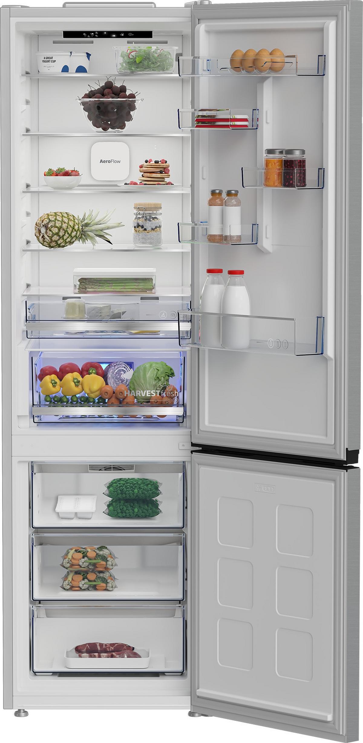 Kühl-Gefrier-Kombi B5RCNA417HX P, Ges. Nutzinhalt ca. 415 L - Edelstahlfarben, Basics (59,5/203,5/67,3cm) - Beko