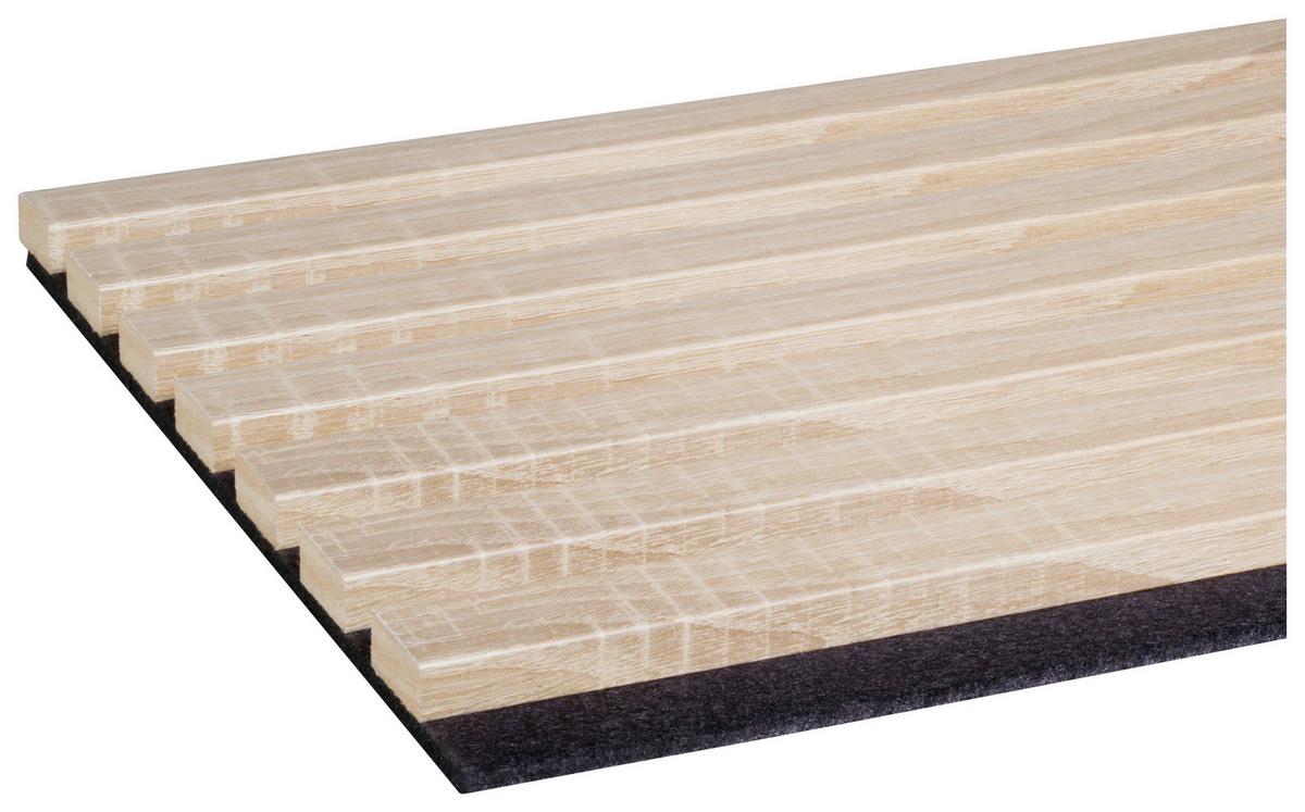 Akusztikus Panel Decowall 260/30cm - tölgyfa színű, Modern, műanyag/faalapú anyag (30/260/1,7cm)