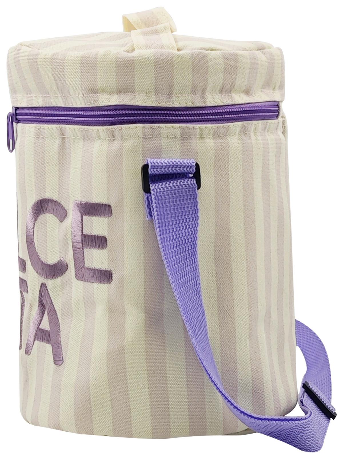 Chladící taška objem 7L - bílá/šeříková, Konvenční, kov/textil (17/24/17cm) - Mömax