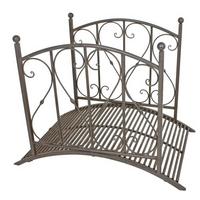 Gartenbrücke Aus Stahl Mit Geländer Taupo L: Ca. 120,5 Cm - Rostfarben, MODERN, Metall (120,5/81/94,5cm)