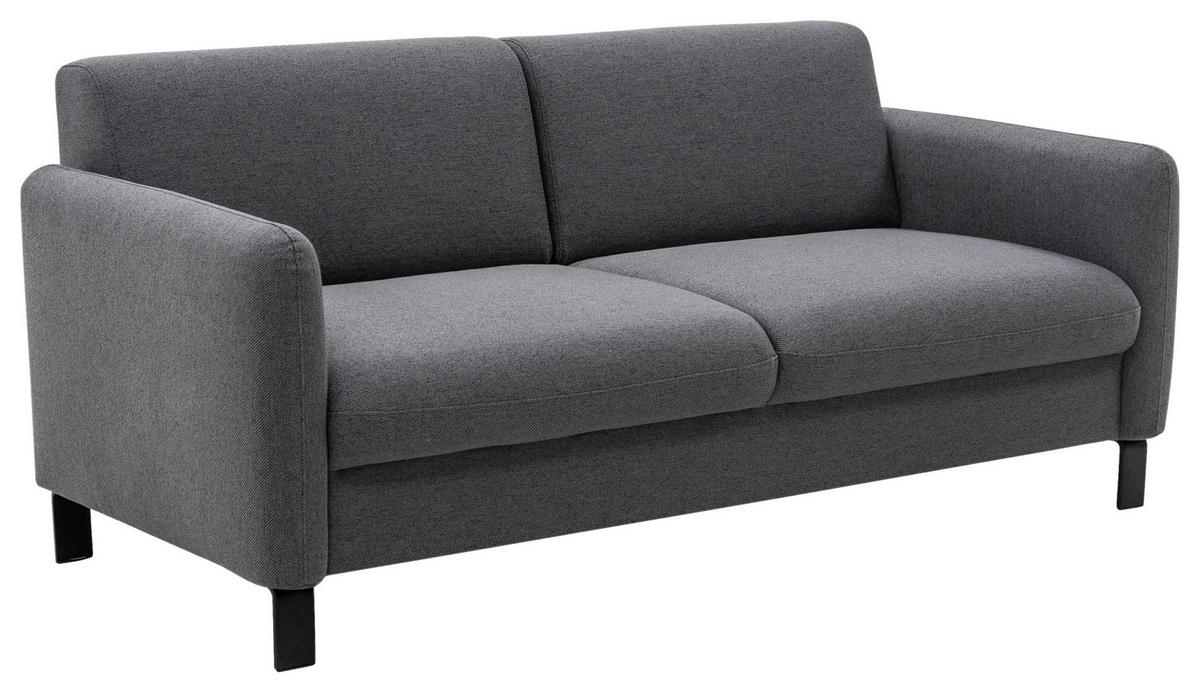 3-sitzer-sofa Ridley - Anthrazit/Schwarz, Basics, Textil (173/76/84cm) - MID.YOU
