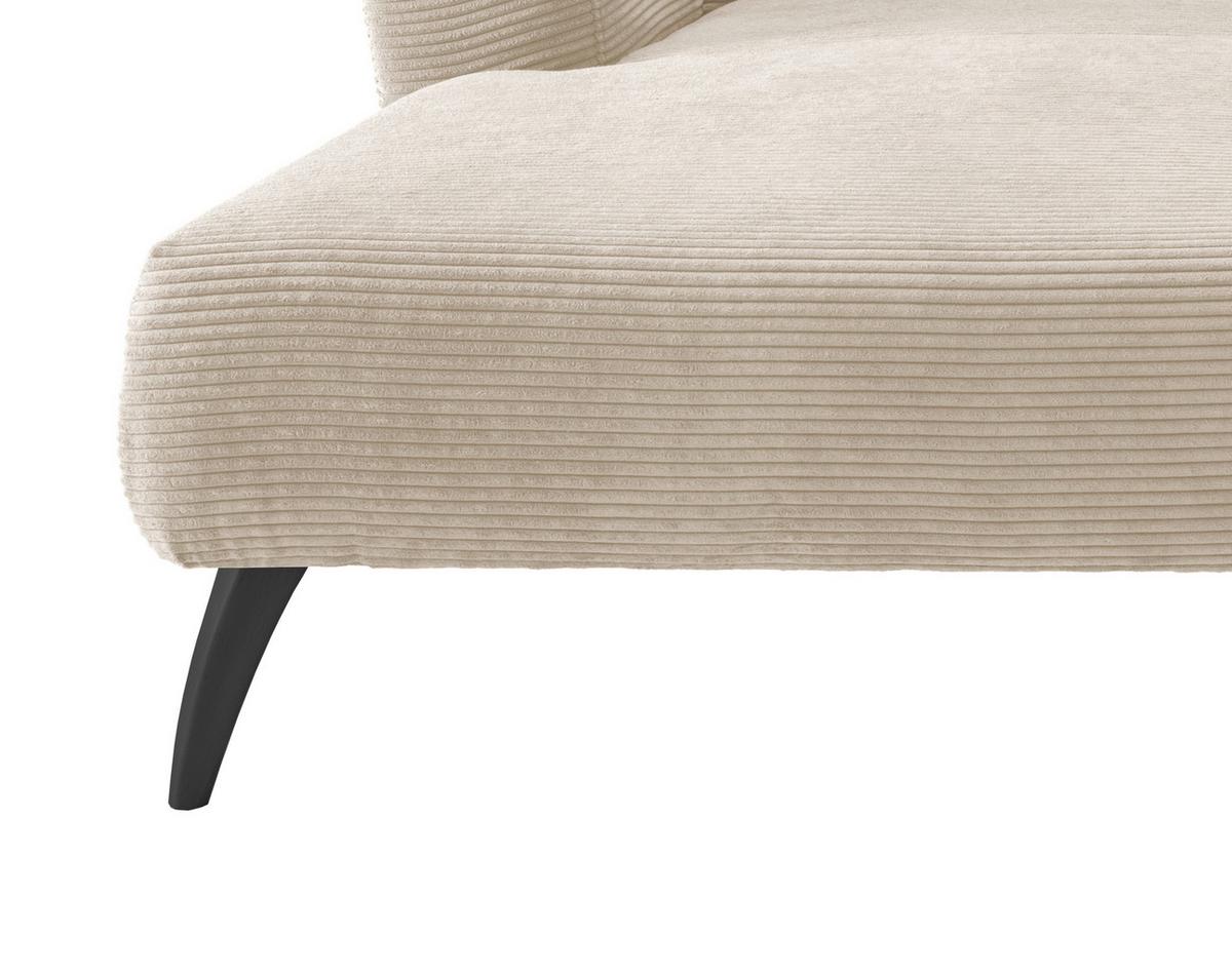 Ecksofa Colori Beige S: 160/264 cm - Beige/Schwarz, MODERN, Holz/Textil (160/264cm) - MID.YOU