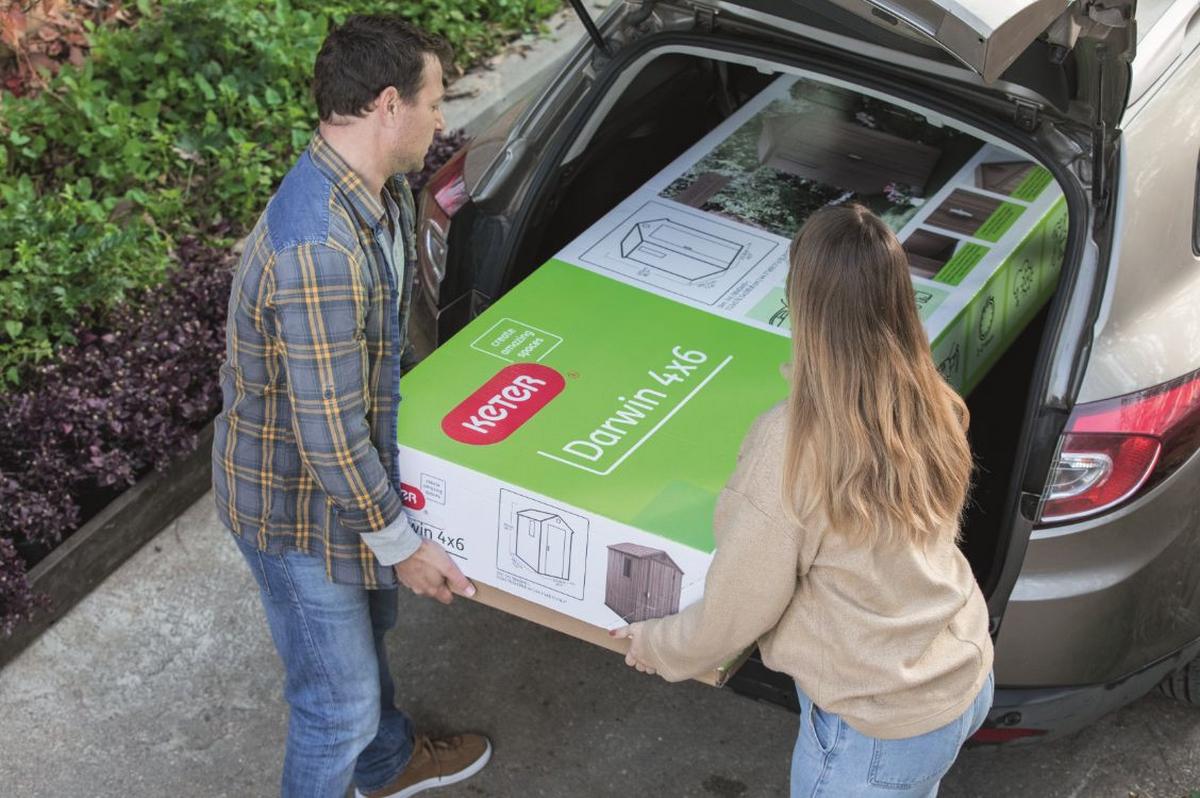 ZAHRADNÍ DOMEK DARWIN  4X6 - tmavě šedá, Moderní, plast (125,8/205/184,5cm)