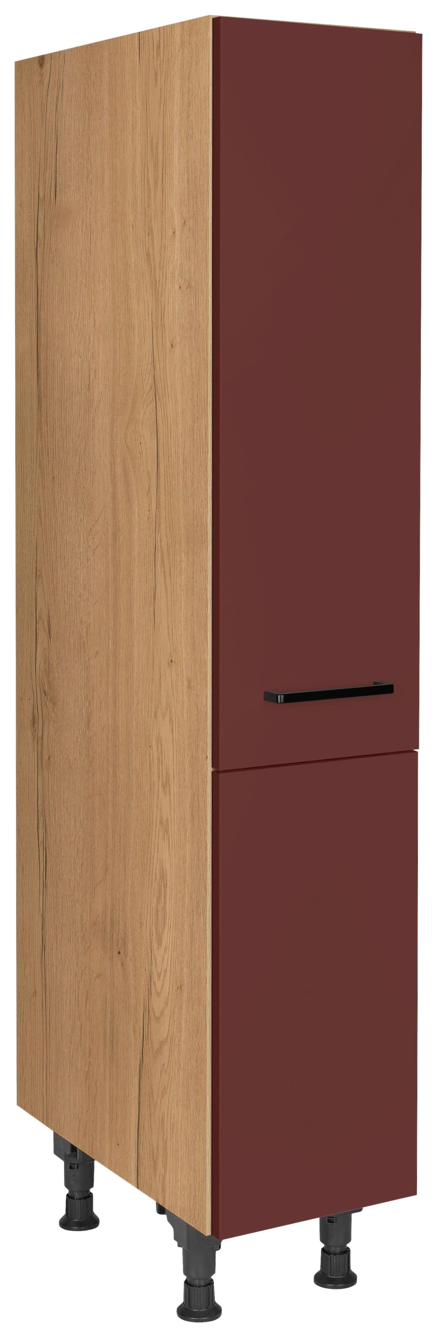 Apothekerschrank Easytouch - Eichefarben/Rot, MODERN, Holzwerkstoff/Metall (30/168/58cm) - Nobilia