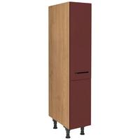 Apothekerschrank Easytouch - Eichefarben/Rot, MODERN, Holzwerkstoff/Metall (30/168/58cm) - Nobilia