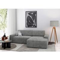 Ecksofa Wien, Grau S: 246x162 cm - Schwarz/Grau, MODERN, Textil (246/162cm) - Trendmanufaktur