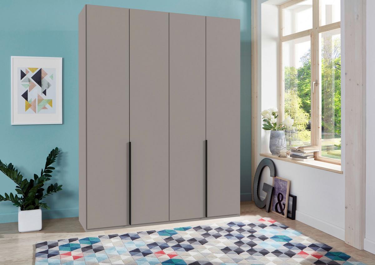 Drehtürenschrank New York Grau/Sahara B: 180 cm - Grau/Sahara, MODERN, Holzwerkstoff (180/236/58cm) - MID.YOU
