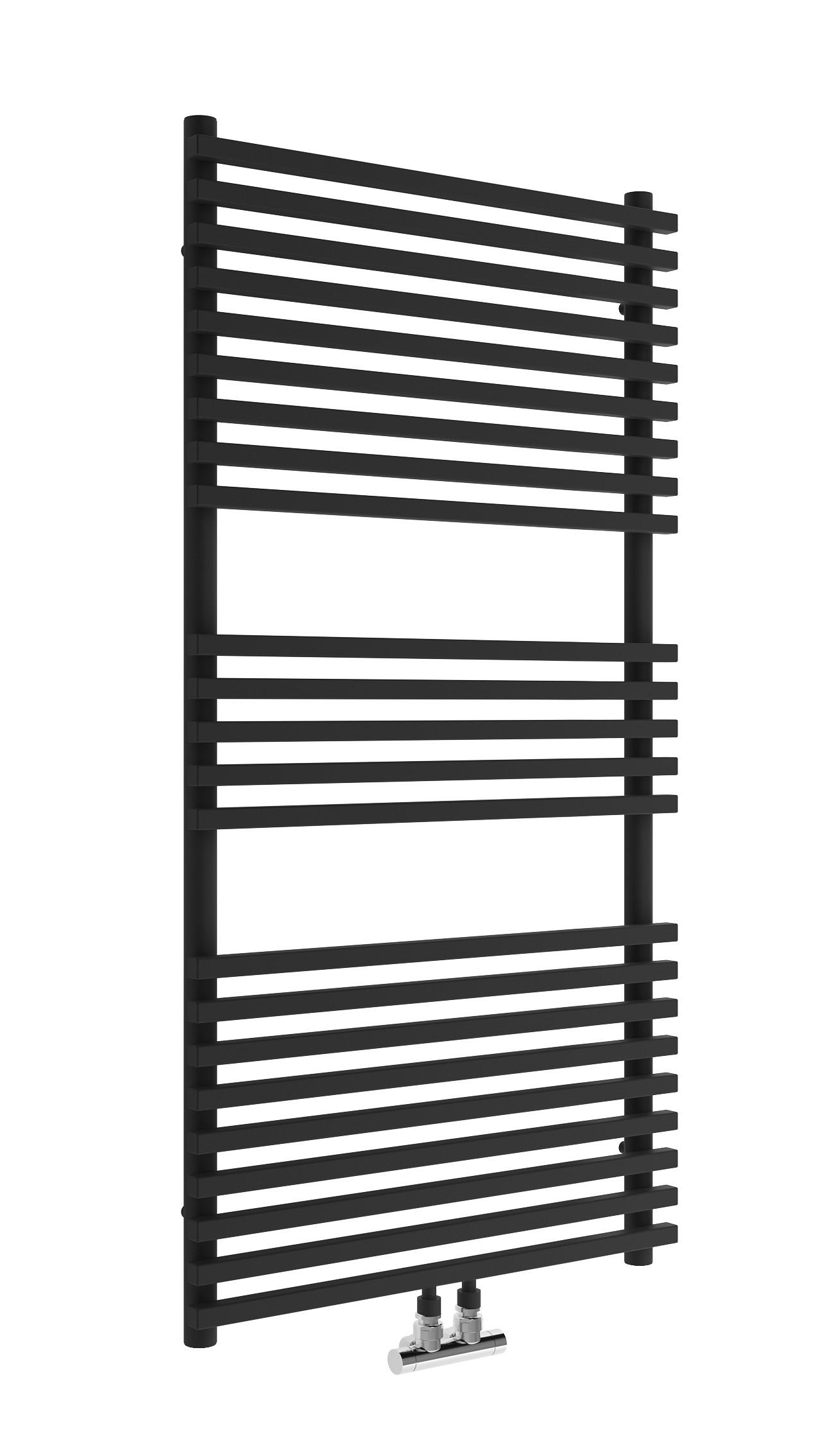 Handtuchtrockner Trient B/H: 60x117 cm Gerade 700 Watt - Schwarz, Basics, Metall (60/117cm) - Sanotechnik
