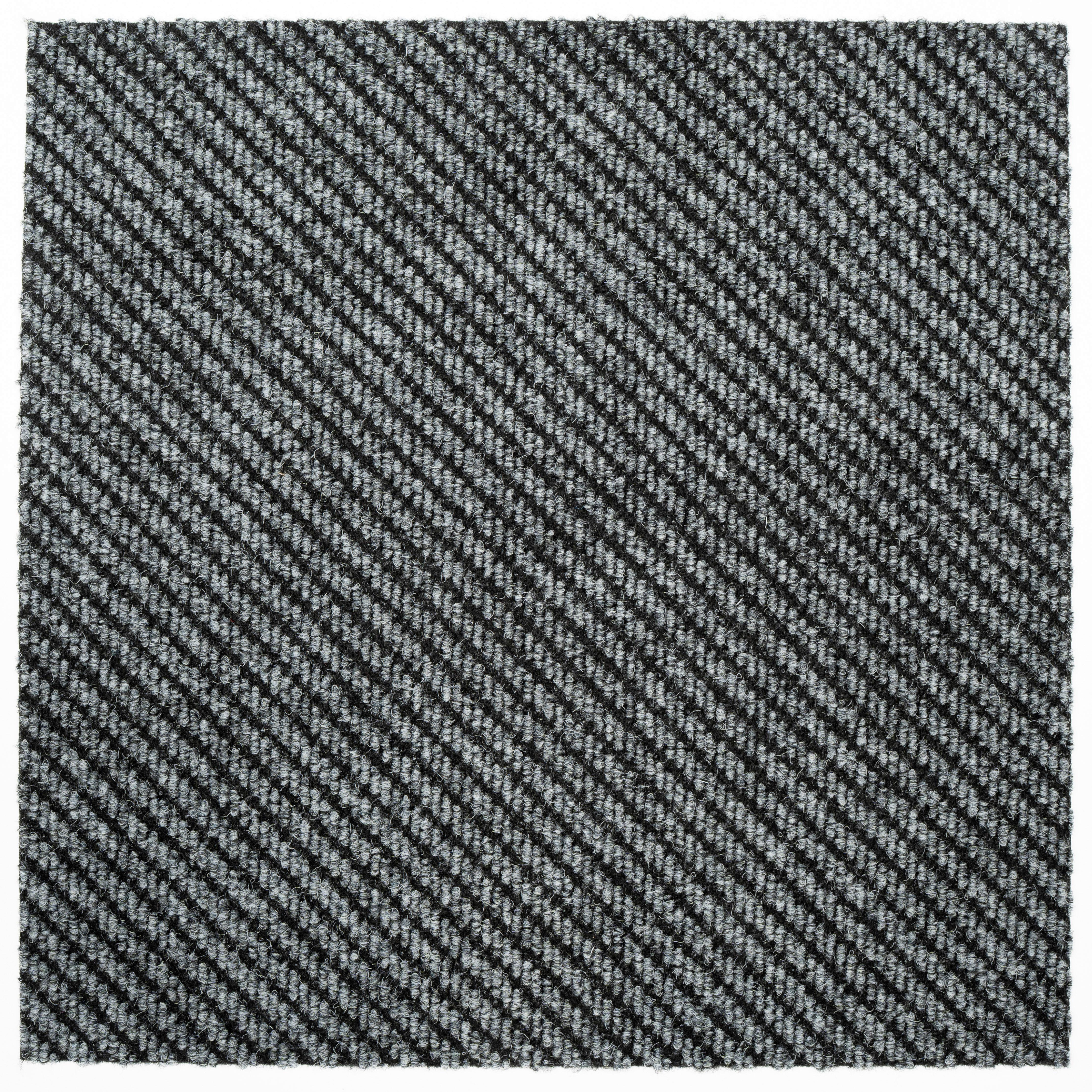 Teppichfliese Grau/Schwarz Centaur 50x50 cm Florhöhe 4 mm