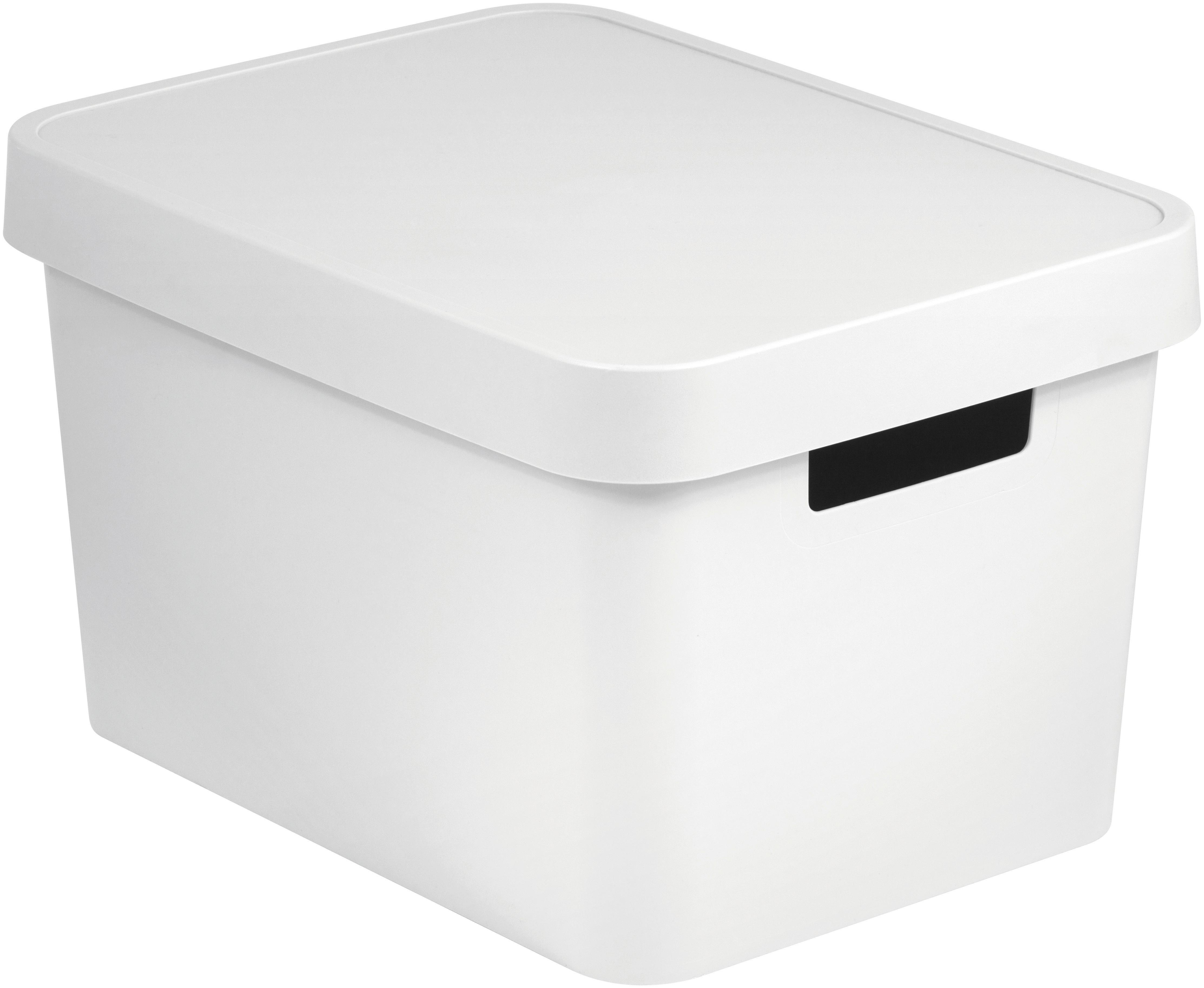 Úložný Box Infinity White - bílá, Moderní, plast (36,3/22,2/27cm)