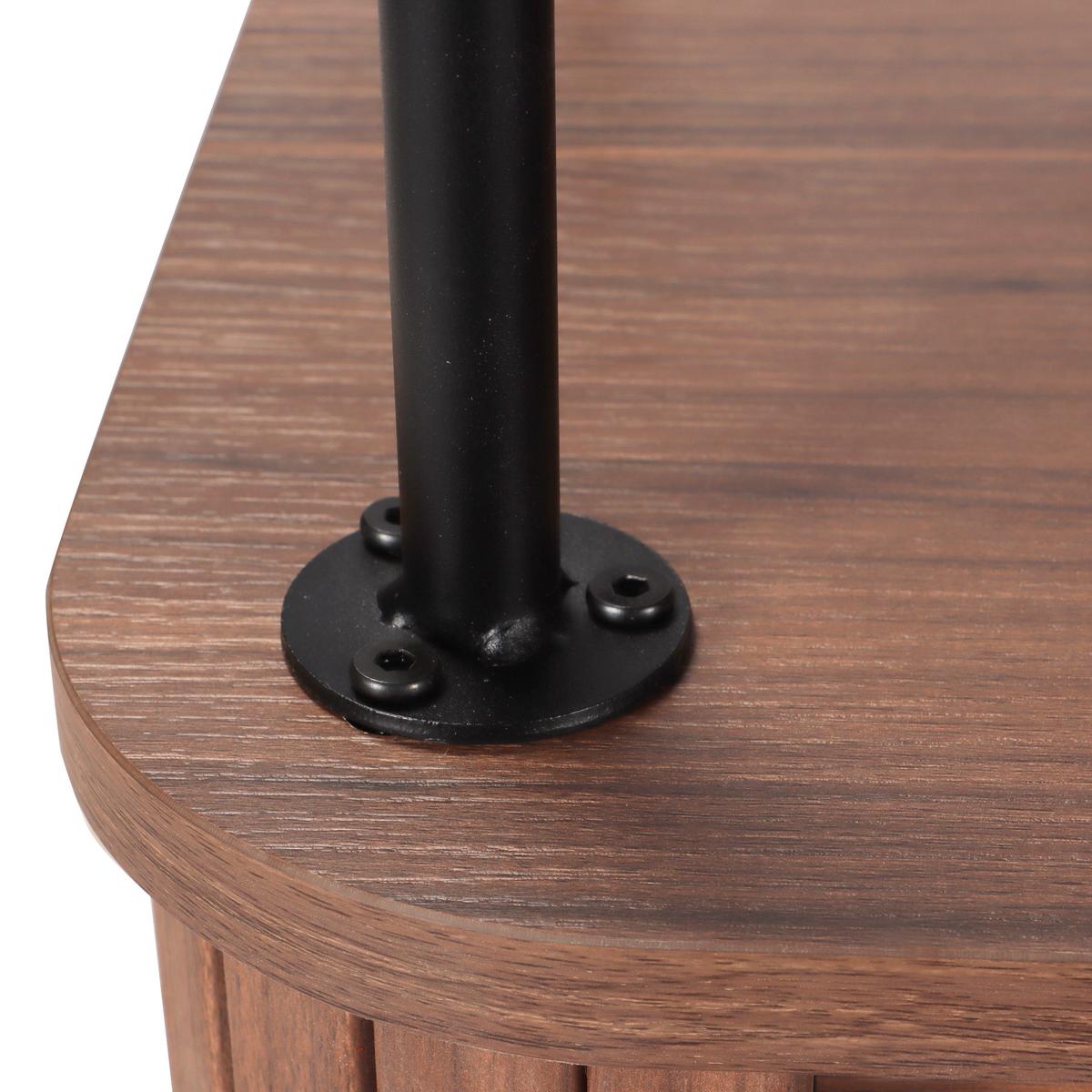 Couchtisch Walnussfarben B: 60 cm - Walnussfarben/Schwarz, Design, Holzwerkstoff (100/60/55cm) - Livetastic