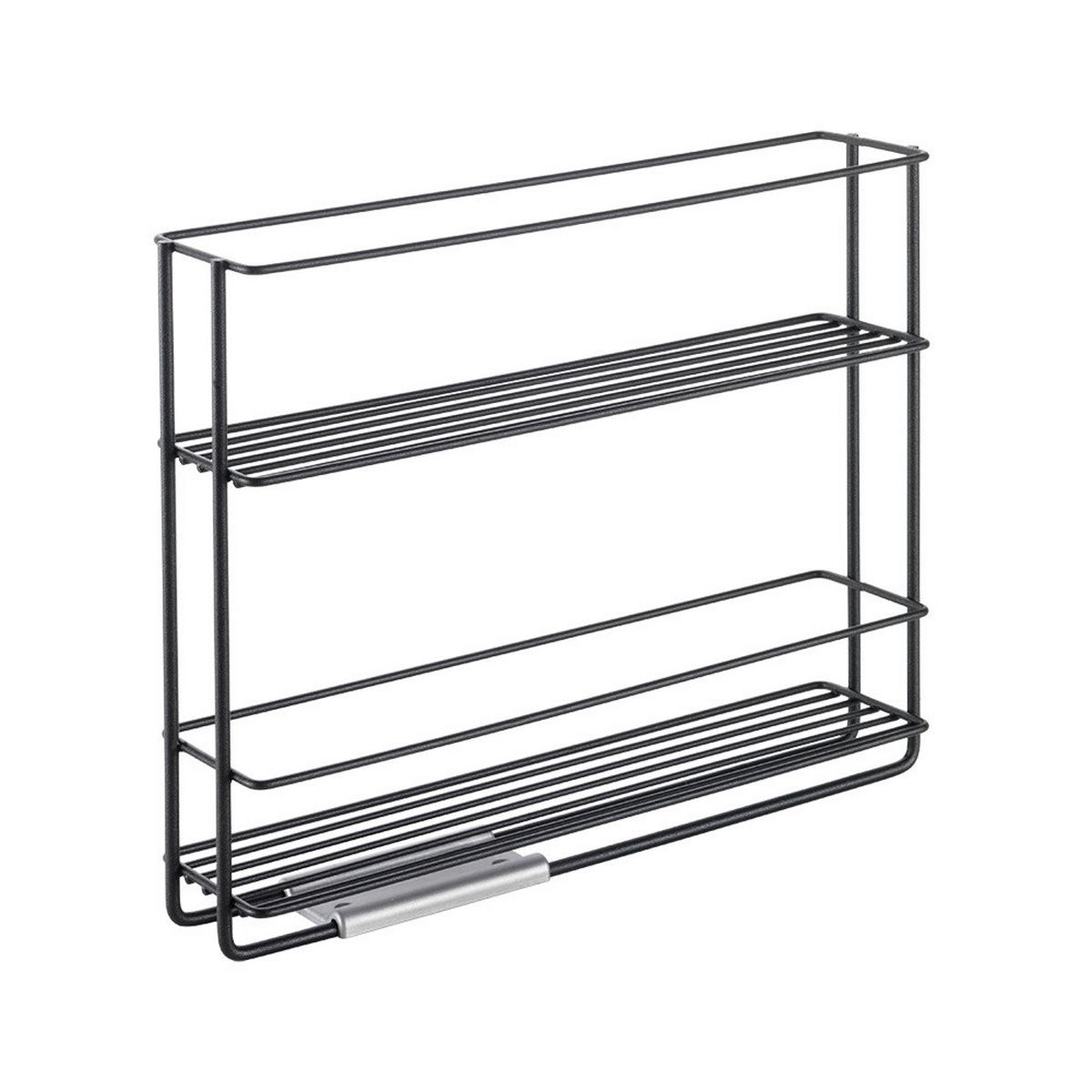 Gewürzregal In & Out Lava Gewürzregal - Schwarz, Basics, Metall (28/22/6,4cm)