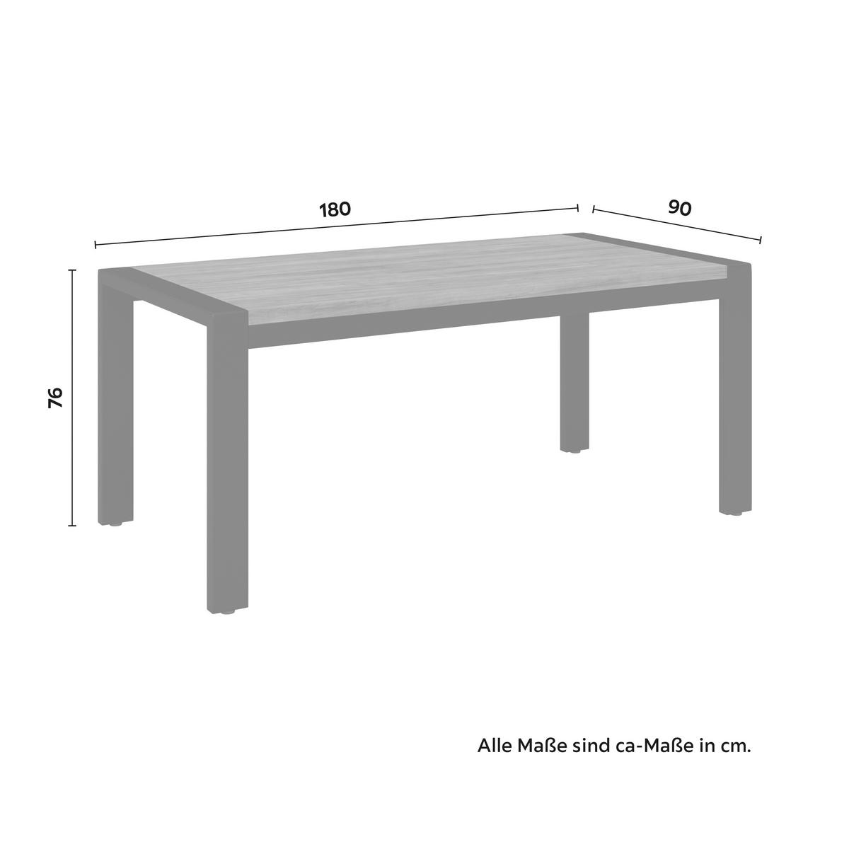 Jedálenský stôl ALEYA 180, hnedá - hnedá/čierna, Modern, kov/drevo (180/76/90cm) - Bessagi Home
