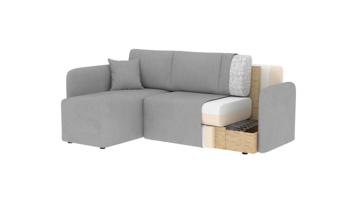 Ecksofa Hadson Beige S: 150x206 Cm - Beige/Schwarz, Design, Textil (150/206cm) - P & B