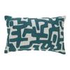Dekorační polštář Silva, 30/50cm, bílá/tyrkysová - bílá/tyrkysová, Moderní, textil (30/50cm) - Modern Living