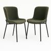 Stuhl-set Maceda Dunkelgrün B: 48 Cm - Dunkelgrün/Schwarz, MODERN, Textil/Metall (48/83/59cm) - MID.YOU