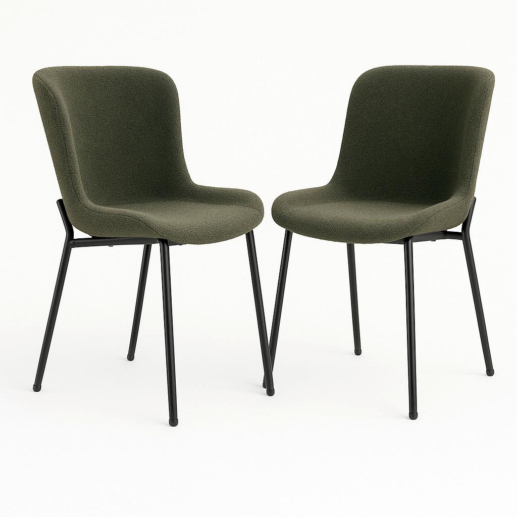 Stuhl-Set Maceda Dunkelgrün B: 48 cm