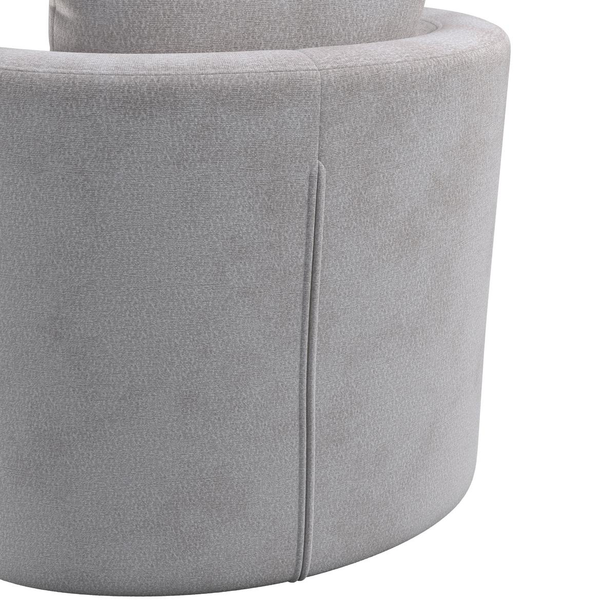 Relaxační křeslo MARIETA, šedobéžová žinylka, max.140 kg - černá/šedobéžová, Moderní, kov/dřevo (76/84/78cm) - Bessagi Home