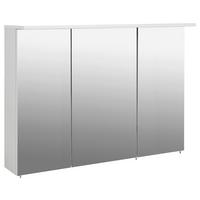 Spiegelschrank Profil 1200 3 Türen, Weiß - Weiß Hochglanz/Weiß, MODERN, Glas/Holzwerkstoff (120,5/72,5/16cm) - MID.YOU