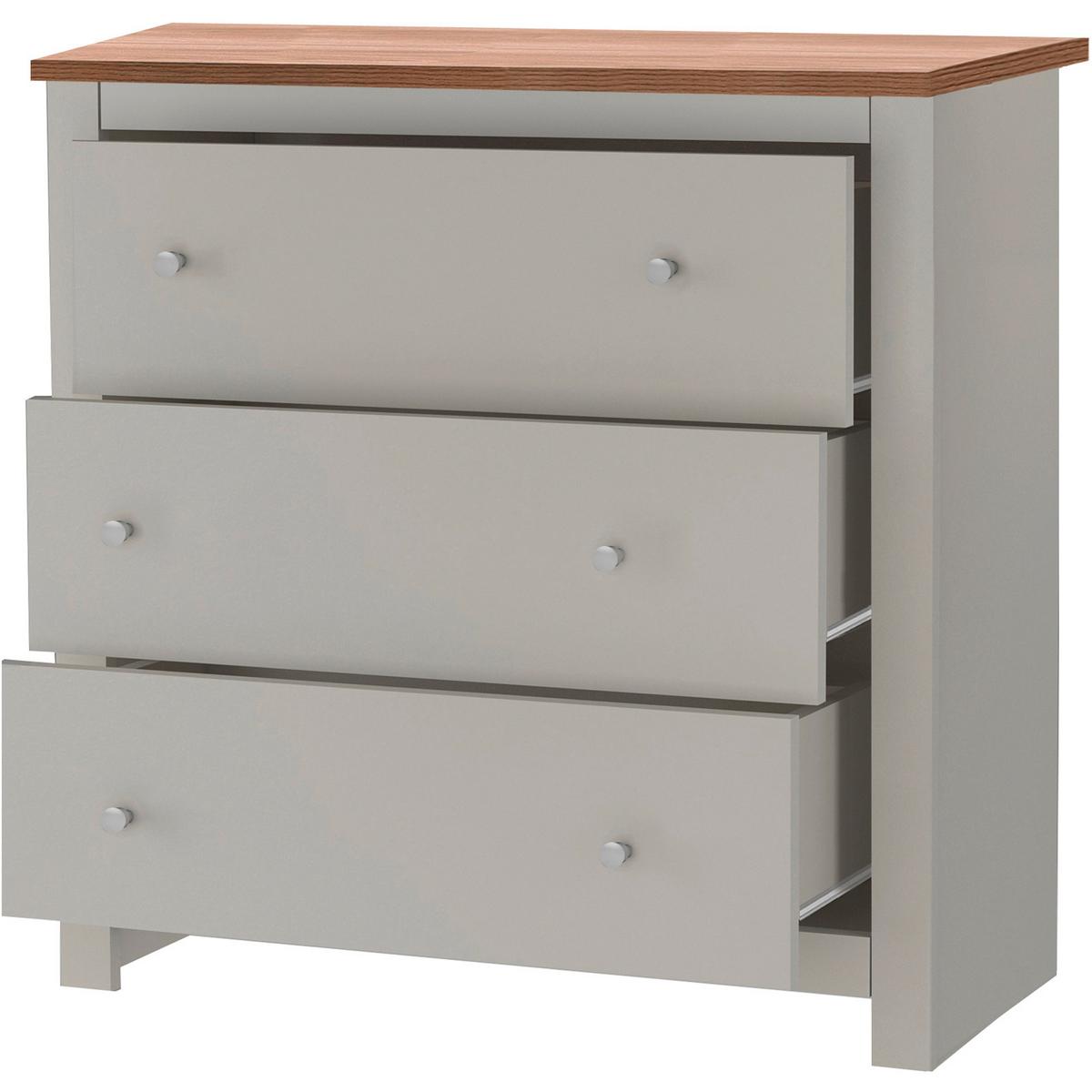 Kommode Emerald Creme/Naturfarben B: 79 cm - Creme/Naturfarben, Design, Holzwerkstoff/Metall (79/81/35cm) - MID.YOU