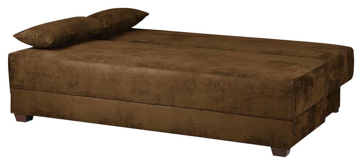 Schlafsofa Dingo, Braun B: 202 cm - Dunkelbraun/Braun, Design, Textil (202/85/110cm) - MID.YOU