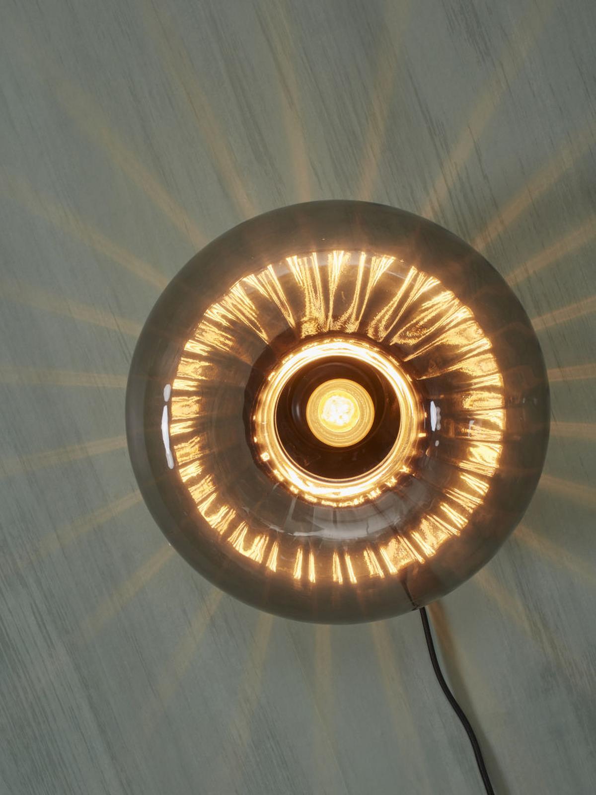 Wandleuchte Brussels 1-Flammig mit Schalter - Anthrazit/Goldfarben, Basics, Glas/Metall (28cm) - It's about Romi