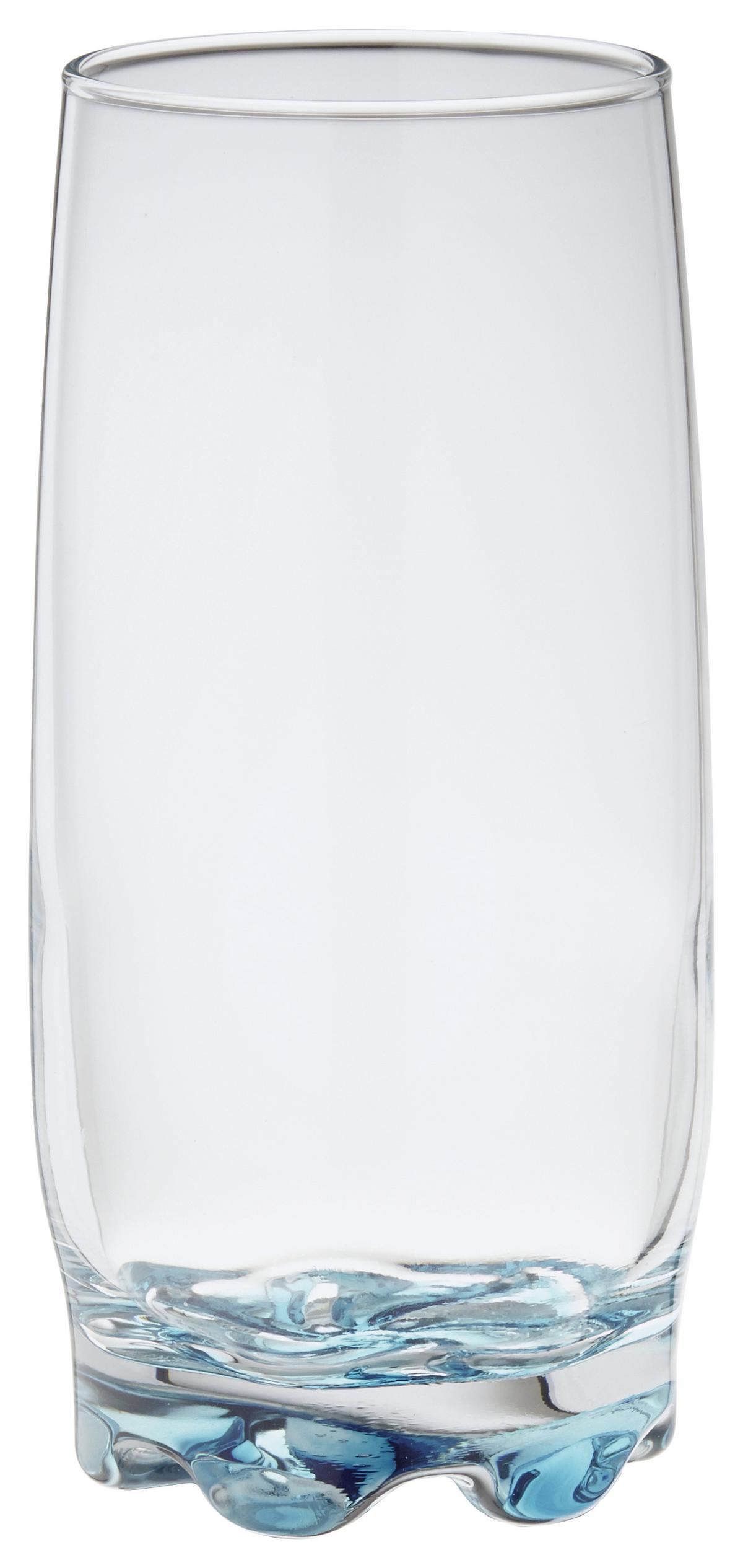 Longdrinkglas Alison 6er-Set, Je ca. 300 ml - Blau/Gelb, KONVENTIONELL, Glas (390ml) - Ondega