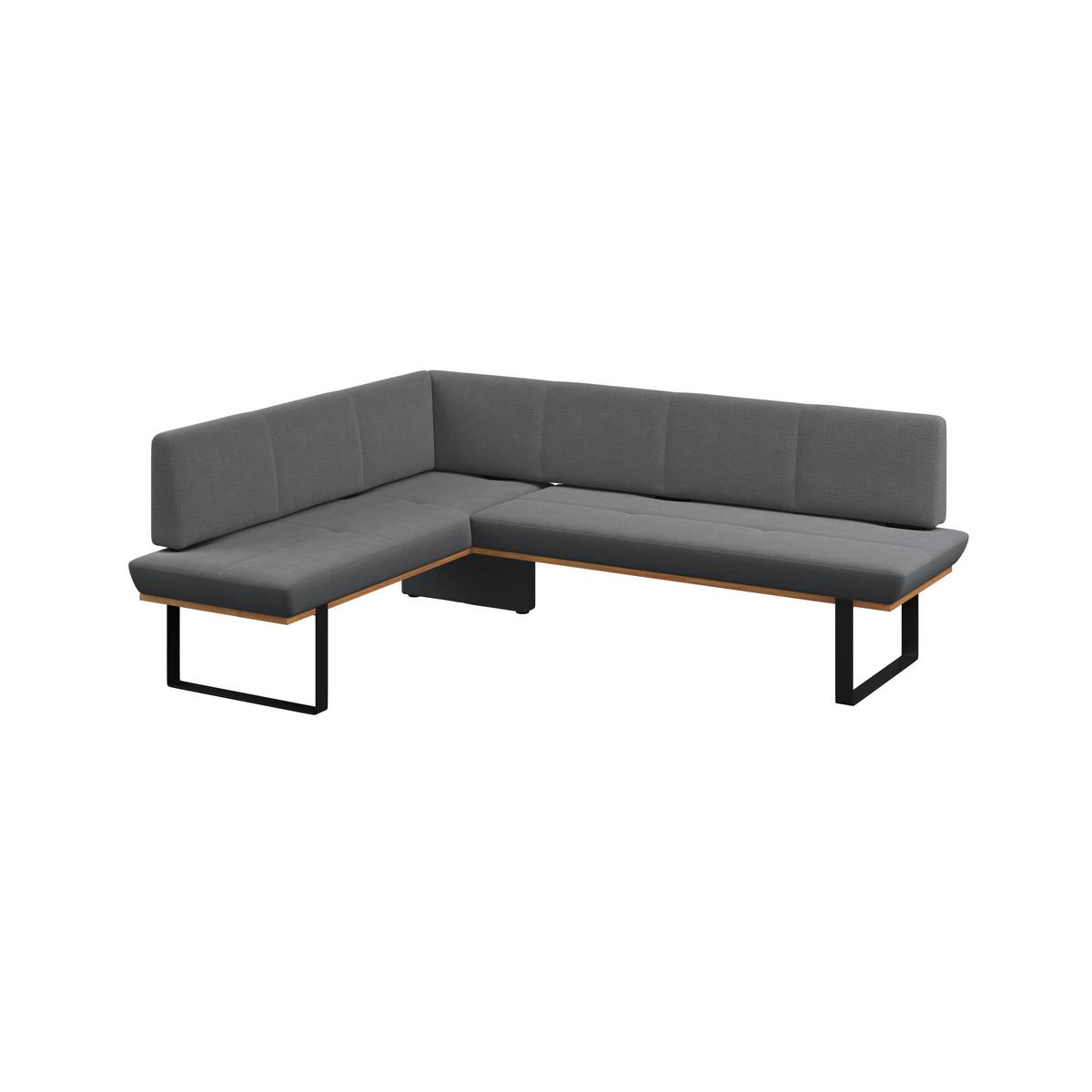 Eckbank Tristan Webstoff schwarz,S:195x245cm - Schwarz, MODERN, Holz/Textil (195/245cm) - James Wood