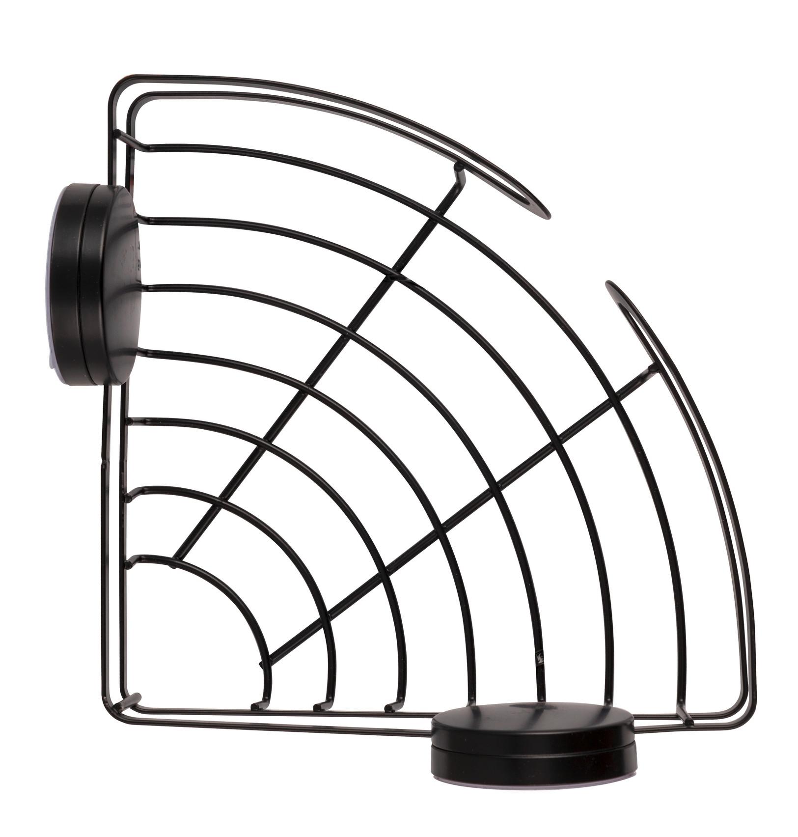 Regál do sprchovacieho kúta STATIC LOC PAVIA 24872100 - čierna, Modern, kov (27/9,8/20cm) - Wenko