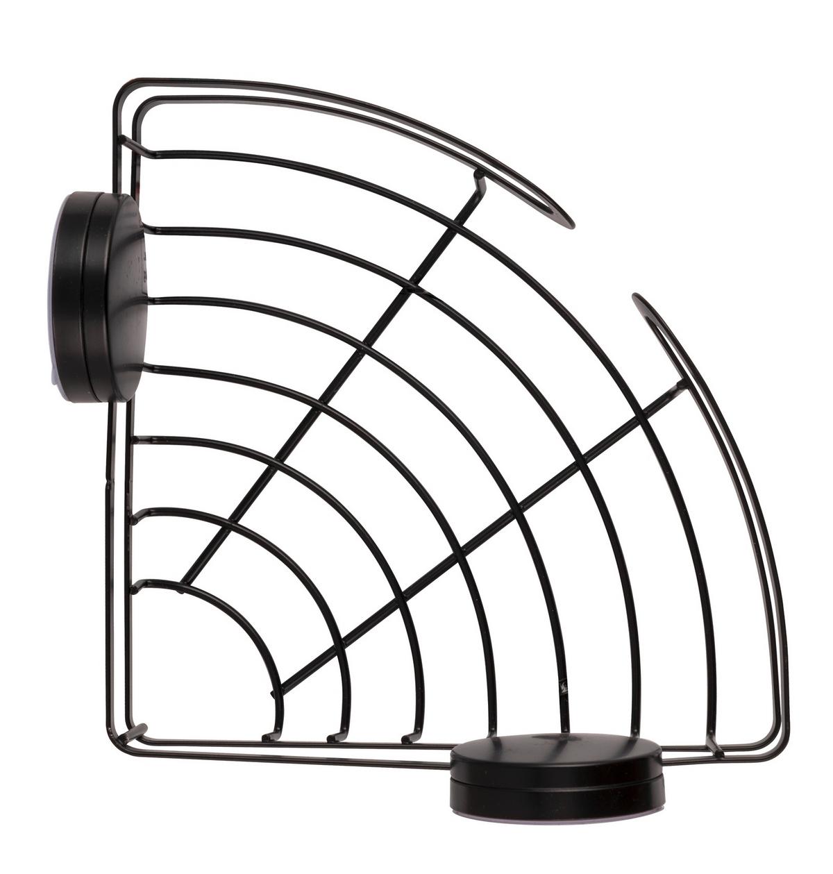 Regál do sprchovacieho kúta STATIC LOC PAVIA 24872100 - čierna, Modern, kov (27/9,8/20cm) - Wenko