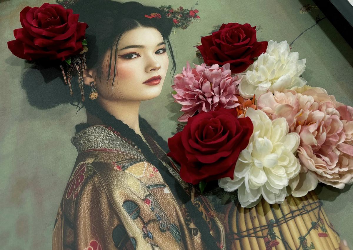 Obraz na plátne Denise, ca. 60/90cm - černá/vícebarevná, Moderní, plast (60/90cm) - Premium Living