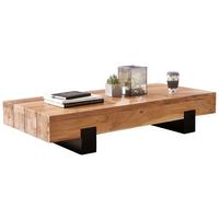 COUCHTISCH WL5.602 - Schwarz/Akaziefarben, Design, Holz/Metall (130/59/25cm) - MID.YOU
