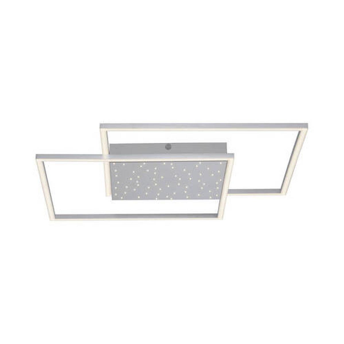 LED-Deckenleuchte YUKi L: 67 cm mit Sternenhimmel - Grau, Design, Metall (67/67/5cm) - Paul Neuhaus