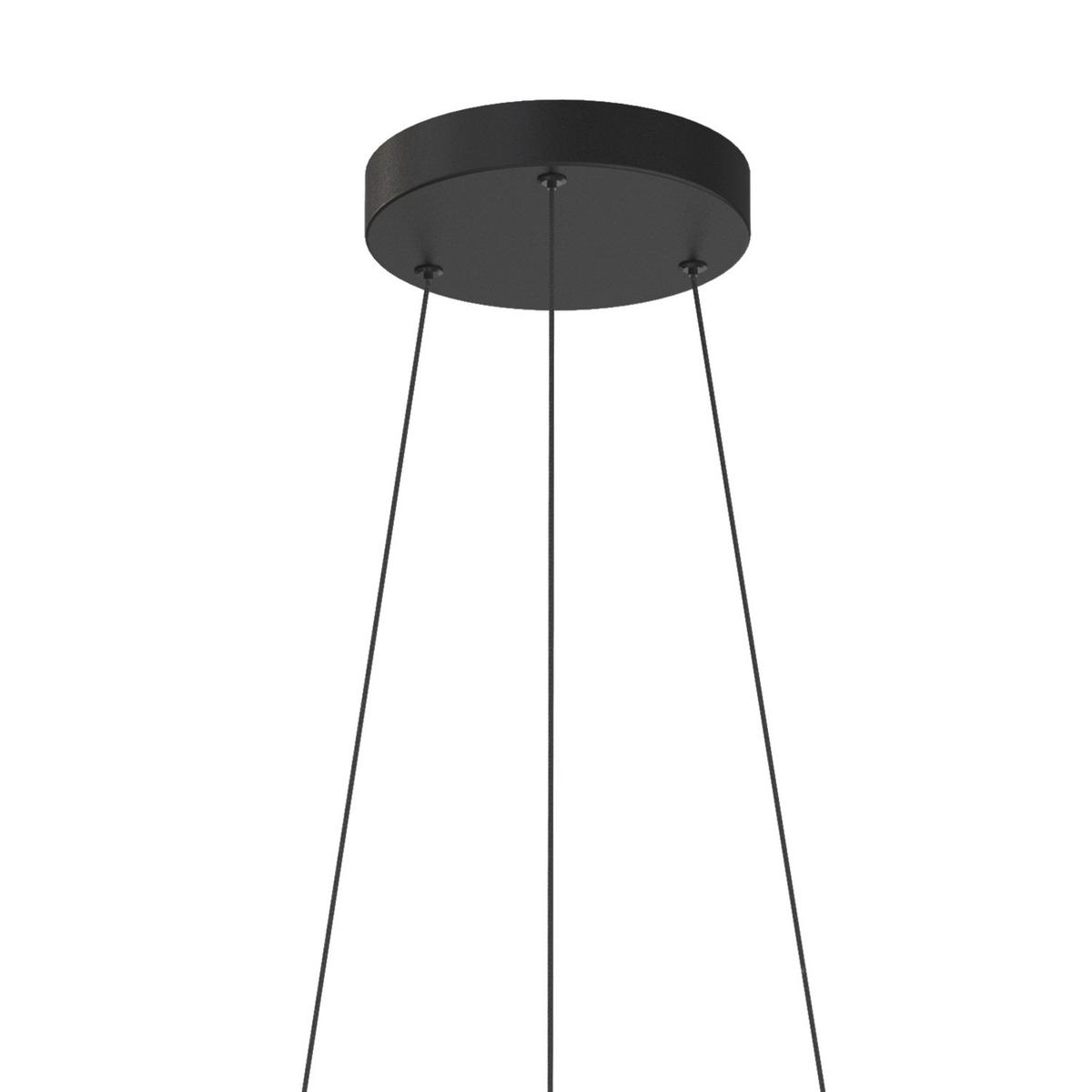 LED-Pendelleuchte Mate Schwarz L: 50 cm 40w - Schwarz, Design, Metall (50/50/150cm)