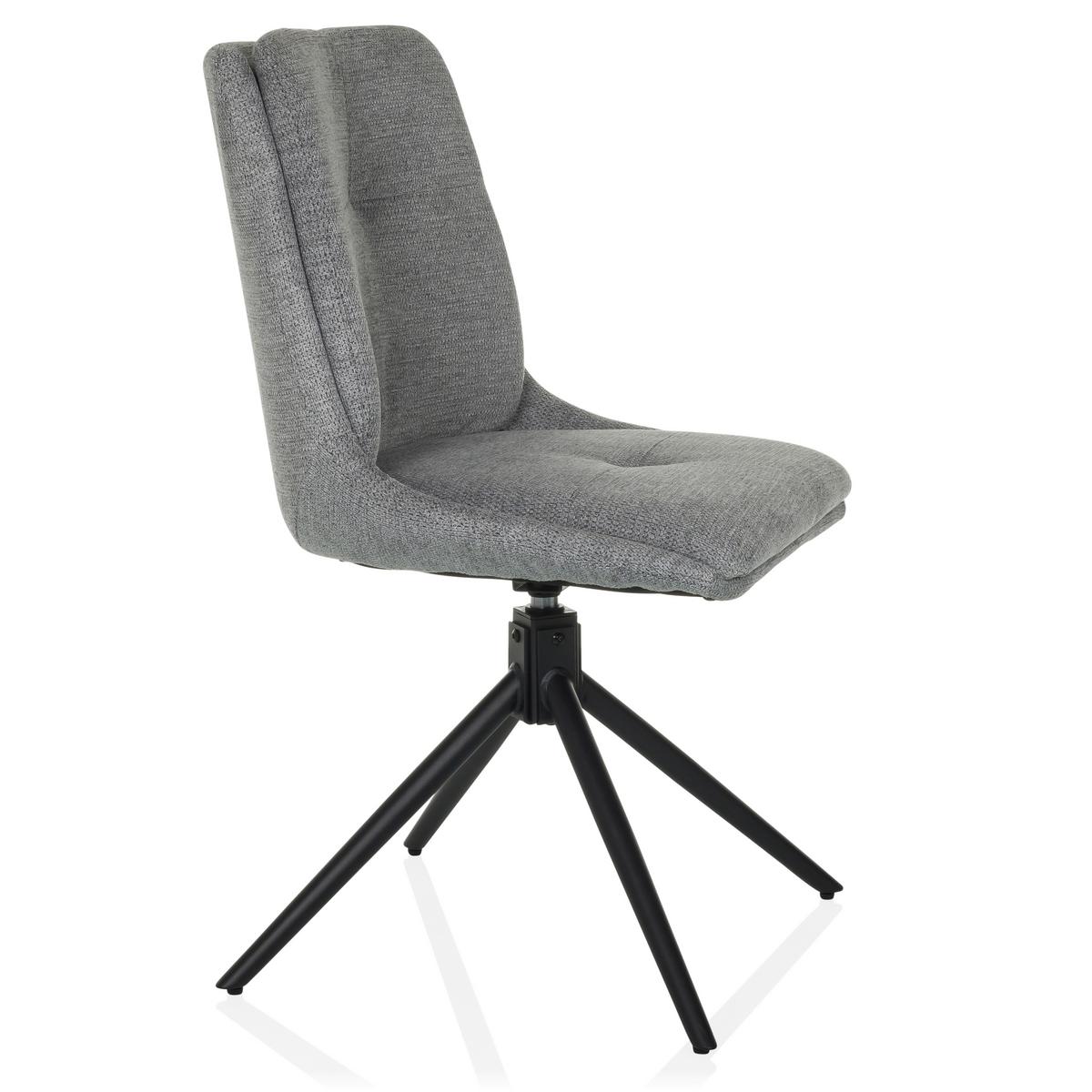 Besucherstuhl Tarviso Grau B: 53 Cm - Schwarz/Grau, MODERN, Textil/Metall (53/89/58cm) - MID.YOU