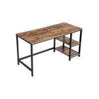 Schreibtisch Iron B: 60 cm H: 75 cm Braun/Schwarz - Schwarz/Braun, Basics, Holzwerkstoff/Metall (140/60/75cm) - Boxxx