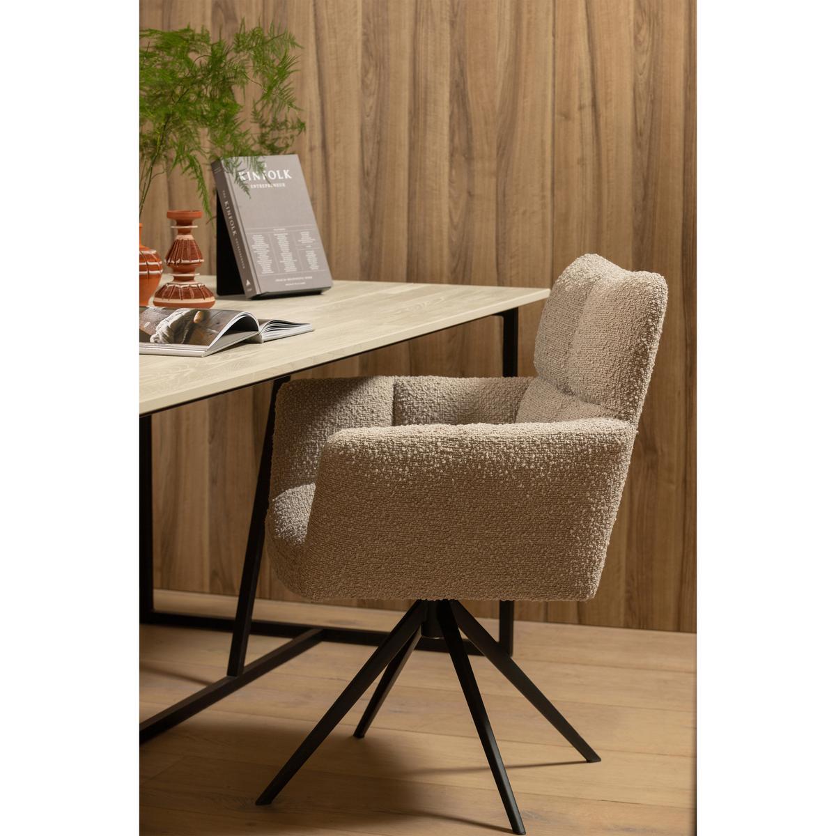 Esstisch Silas Schwarz/Hellgrau L: 220cm - Hellgrau/Schwarz, MODERN, Holz/Metall (220/90/75cm) - Livetastic