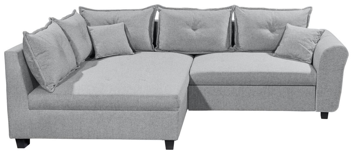 Ecksofa Liz Grau S: 175x252 cm - Schwarz/Grau, MODERN, Textil (175/252cm) - Livetastic