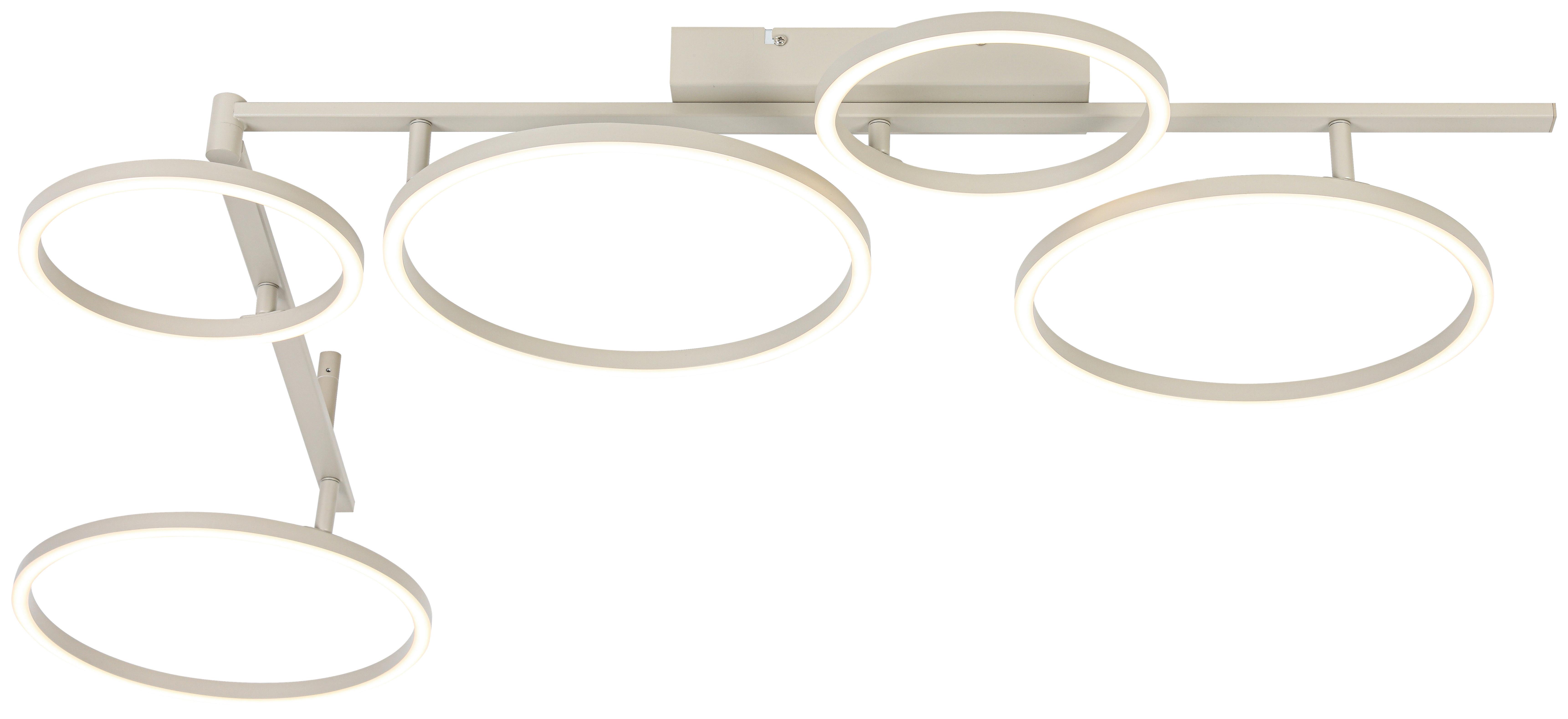 LED-DECKENLEUCHTE CEMIL - Sandfarben, Basics, Kunststoff/Metall (125/88/12cm) - Luca Bessoni