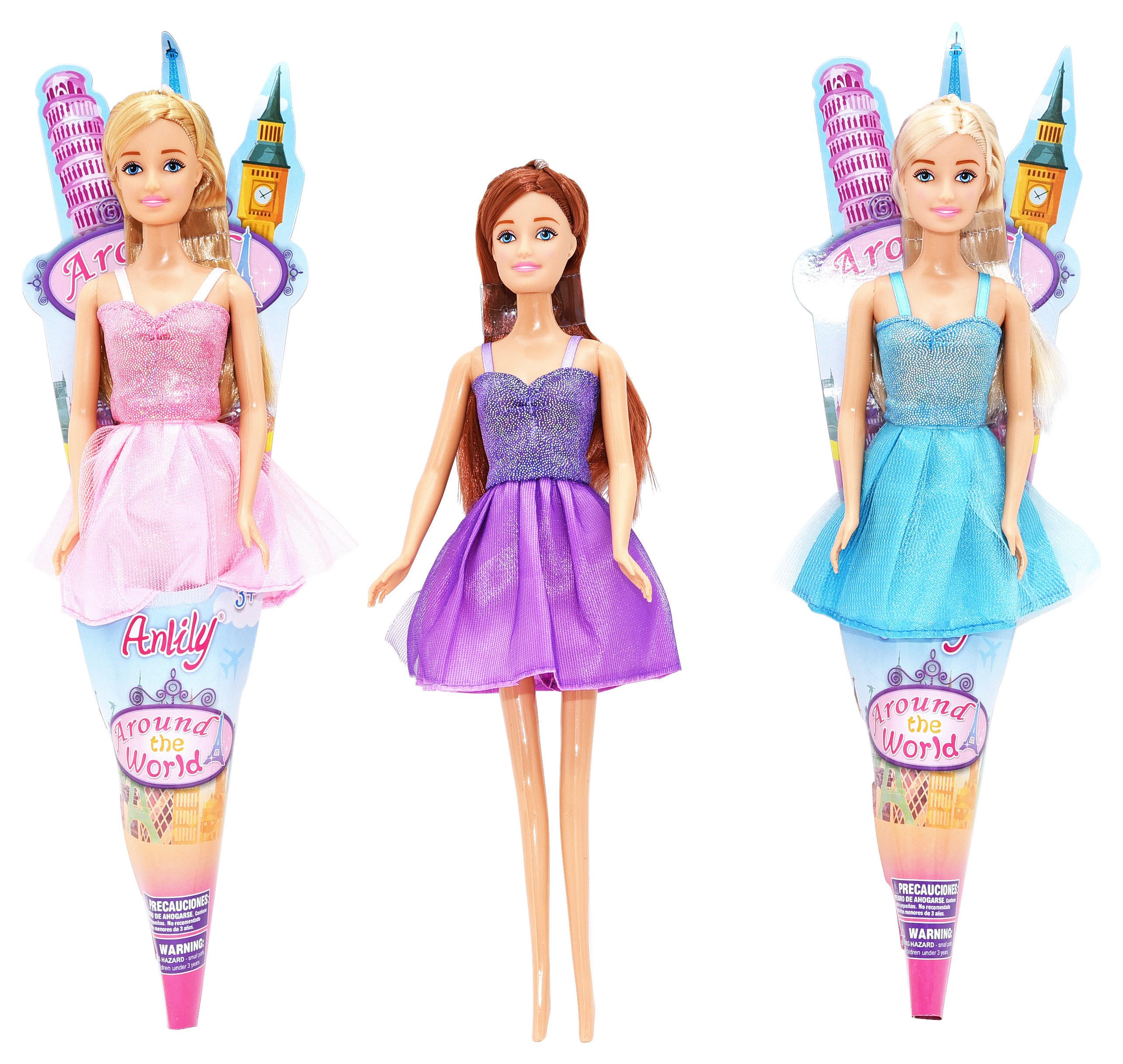 Modepuppe Anlily Ab 3 Jahren Versch. Modelle - Multicolor, Basics, Kunststoff/Textil (30/6,5/5,5cm)