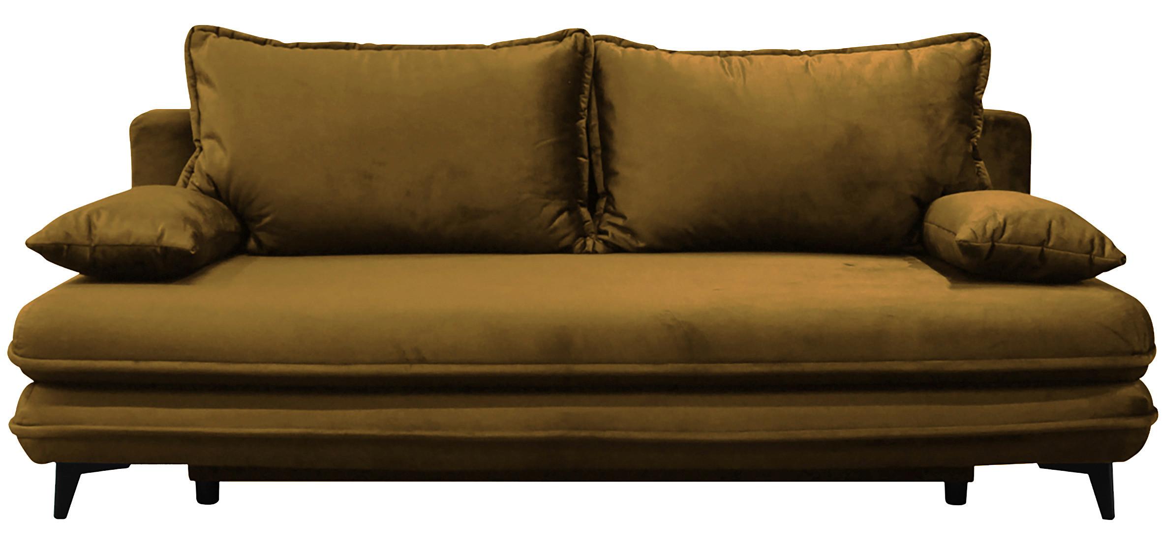 2-sitzer-sofa Mit Schlaffunktion Look B: 217 Cm - Goldfarben/Schwarz, Design, Textil (217/73/86/106cm) - MID.YOU