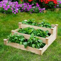 Stufenbeet 92x35x92 cm - Naturfarben, Basics, Holz (92/35/92cm)